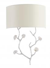 Bethel International LA37W14SL - Wall Sconce Metal & Glass & Fabric