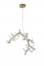 Bethel International LX9902-BRZ - Chandelier Stainless Steel & Crystal