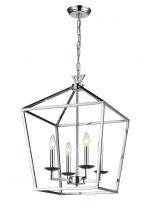 Bethel International YS6217-4PB - Chandelier Shiny Nickel