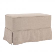 Howard Elliott C130-610S - Universal Bench Cover Linen Slub Natural - Skirted (Cover Only)