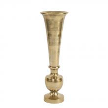 Howard Elliott 35100 - Oversized Flared Gold Aluminum Vase, Small