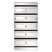 Howard Elliott 99063 - 5-Tiered Mirrored Tower with Drawers