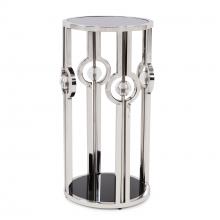 Howard Elliott 48017 - Stainless Steel Pedestal with Black Tempered Glass and Acrylic Ball Details, Small