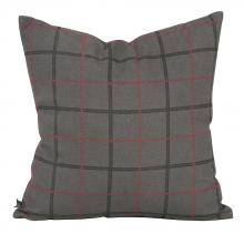 Howard Elliott 2-1007F - 20" x 20" Pillow Oxford Charcoal - Down Insert