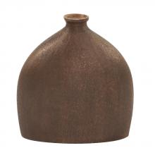 Howard Elliott 35117 - Textured Flask Vase in Dark Copper, Small