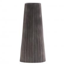 Howard Elliott 35041 - Graphite Chiseled Metal Vase