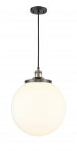  201C-BAB-G201-14 - Beacon - 1 Light - 14 inch - Black Antique Brass - Cord hung - Mini Pendant