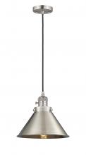  201CSW-SN-M10-SN - Briarcliff - 1 Light - 10 inch - Brushed Satin Nickel - Cord hung - Mini Pendant