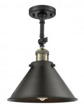 Innovations Lighting 201F-BAB-M10-BK-LED - Briarcliff - 1 Light - 10 inch - Black Antique Brass - Semi-Flush Mount