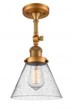 Innovations Lighting 201F-BB-G44-LED - Cone - 1 Light - 8 inch - Brushed Brass - Semi-Flush Mount