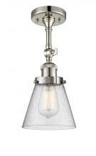 Innovations Lighting 201F-PN-G64-LED - Cone - 1 Light - 6 inch - Polished Nickel - Semi-Flush Mount