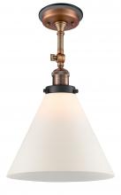 Innovations Lighting 201FBP-ACBK-G41-L - Cone - 1 Light - 12 inch - Antique Copper - Semi-Flush Mount