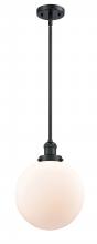 Innovations Lighting 201S-BK-G201-10-LED - Beacon - 1 Light - 10 inch - Matte Black - Stem Hung - Mini Pendant