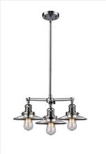 Innovations Lighting 207-PN-M1 - Railroad Shade 3 Light Chandelier