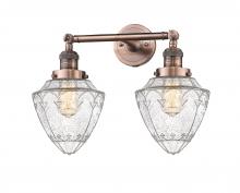 Innovations Lighting 208-AC-G664-7 - Bullet - 2 Light - 18 inch - Antique Copper - Bath Vanity Light