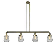 Innovations Lighting 214-AB-G142-LED - Chatham - 4 Light - 51 inch - Antique Brass - Stem Hung - Island Light