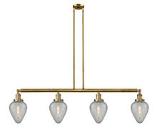 Innovations Lighting 214-BB-G165 - Geneseo - 4 Light - 52 inch - Brushed Brass - Stem Hung - Island Light