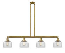 Innovations Lighting 214-BB-G72 - Bell - 4 Light - 53 inch - Brushed Brass - Stem Hung - Island Light