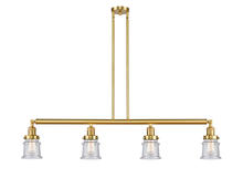 Innovations Lighting 214-SG-G184S-LED - Canton - 4 Light - 51 inch - Satin Gold - Stem Hung - Island Light