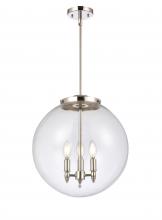 Innovations Lighting 221-3S-PN-G202-16-LED - Beacon - 3 Light - 16 inch - Polished Nickel - Cord hung - Pendant