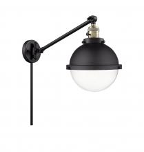 Innovations Lighting 237-BAB-HFS-82-BK - Hampden - 1 Light - 9 inch - Black Antique Brass - Swing Arm