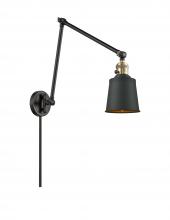 Innovations Lighting 238-BAB-M9-BK - Addison - 1 Light - 8 inch - Black Antique Brass - Swing Arm