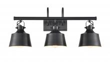 Innovations Lighting 370-3W-BK-M - Provin - 3 Light - 28 inch - Matte Black - Bath Vanity Light