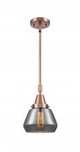  447-1S-AC-G173-LED - Fulton - 1 Light - 7 inch - Antique Copper - Mini Pendant