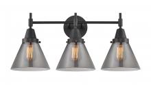 Innovations Lighting 447-3W-BK-G43 - Cone - 3 Light - 26 inch - Matte Black - Bath Vanity Light