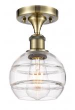 Innovations Lighting 516-1C-AB-G556-6CL - Rochester - 1 Light - 6 inch - Antique Brass - Semi-Flush Mount