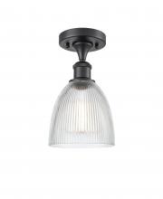 Innovations Lighting 516-1C-BK-G382-LED - Castile - 1 Light - 6 inch - Matte Black - Semi-Flush Mount