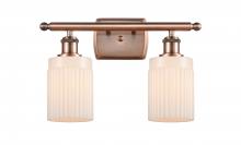 Innovations Lighting 516-2W-AC-G341 - Hadley - 2 Light - 15 inch - Antique Copper - Bath Vanity Light