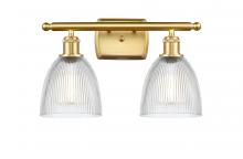 Innovations Lighting 516-2W-SG-G382-LED - Castile - 2 Light - 16 inch - Satin Gold - Bath Vanity Light