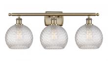 Innovations Lighting 516-3W-AB-G122C-8CL - Athens - 3 Light - 28 inch - Antique Brass - Bath Vanity Light