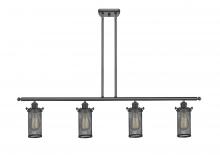 Innovations Lighting 516-4I-BK-CE219 - Bleecker - 4 Light - 48 inch - Matte Black - Cord hung - Island Light