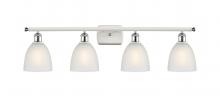 Innovations Lighting 516-4W-WPC-G381-LED - Castile - 4 Light - 36 inch - White Polished Chrome - Bath Vanity Light