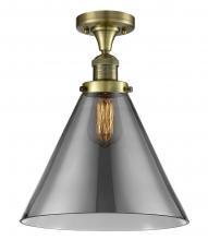 Innovations Lighting 517-1CH-AB-G43-L - Cone - 1 Light - 12 inch - Antique Brass - Semi-Flush Mount