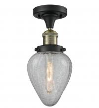 Innovations Lighting 517-1CH-BAB-G165-LED - Geneseo - 1 Light - 7 inch - Black Antique Brass - Semi-Flush Mount