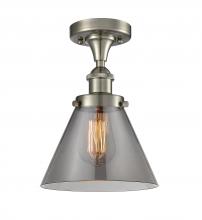 Innovations Lighting 916-1C-SN-G43 - Cone - 1 Light - 8 inch - Brushed Satin Nickel - Semi-Flush Mount