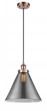 Innovations Lighting 916-1P-AC-G43-L - Cone - 1 Light - 12 inch - Antique Copper - Cord hung - Mini Pendant