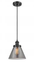 Innovations Lighting 916-1P-BK-G43 - Cone - 1 Light - 8 inch - Matte Black - Cord hung - Mini Pendant