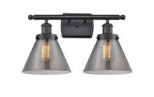 Innovations Lighting 916-2W-BK-G43 - Cone - 2 Light - 18 inch - Matte Black - Bath Vanity Light