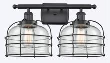 Innovations Lighting 916-2W-BK-G72-CE - Bell Cage - 2 Light - 16 inch - Matte Black - Bath Vanity Light