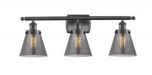 Innovations Lighting 916-3W-BK-G63 - Cone - 3 Light - 26 inch - Matte Black - Bath Vanity Light