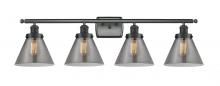 Innovations Lighting 916-4W-BK-G43 - Cone - 4 Light - 38 inch - Matte Black - Bath Vanity Light