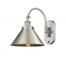  918-1W-SN-M10-SN - Briarcliff - 1 Light - 10 inch - Brushed Satin Nickel - Sconce