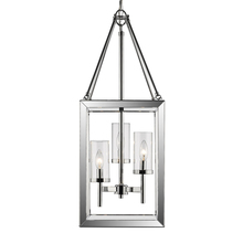 Golden 2074-3P CH-CLR - Smyth 3 Light Pendant (Chrome & Clear Glass)