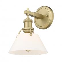 Golden 3306-BA1 BCB-OP - Orwell BCB 1 Light Bath Vanity in Brushed Champagne Bronze with Opal Glass