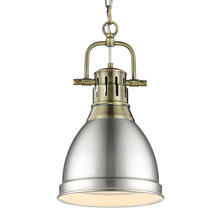 Golden 3602-S AB-PW - Duncan Small Pendant with Chain