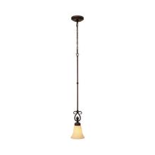 Golden 8106-M1L CDB - Torbellino Mini Pendant in Cordoban Bronze with Remolino Glass